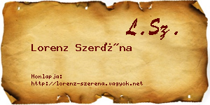 Lorenz Szeréna névjegykártya